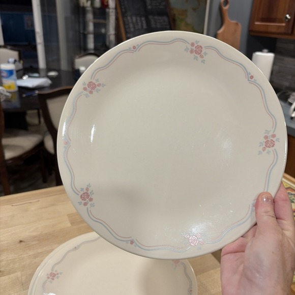Vintage Corelle ENGLISH BREAKFAST Set of 7 Dinner Plates 10¼" - Picture 2 of 16